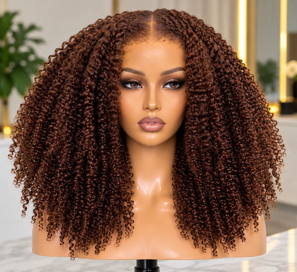 22" 4C Afro Kinky Curly Wig